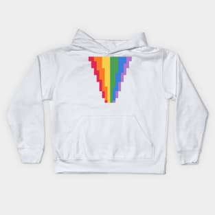 Dripping Rainbow Pixel Art Kids Hoodie